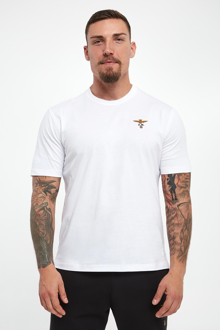 T-shirt męski z logo AERONAUTICA MILITARE