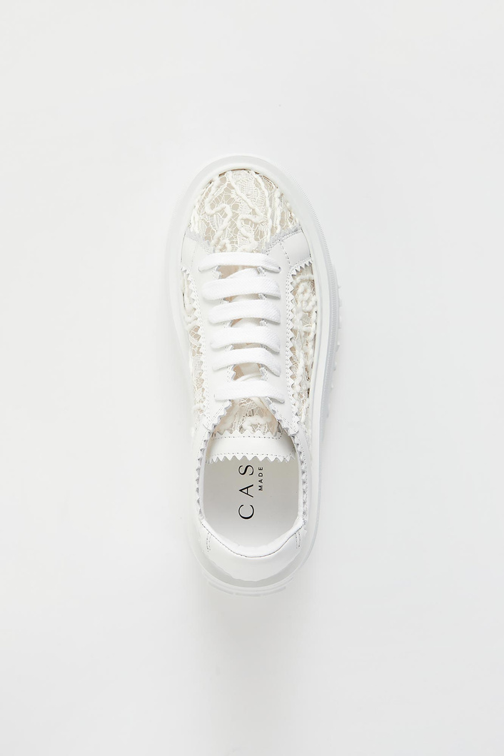 Sneakersy damskie z koronką CASADEI