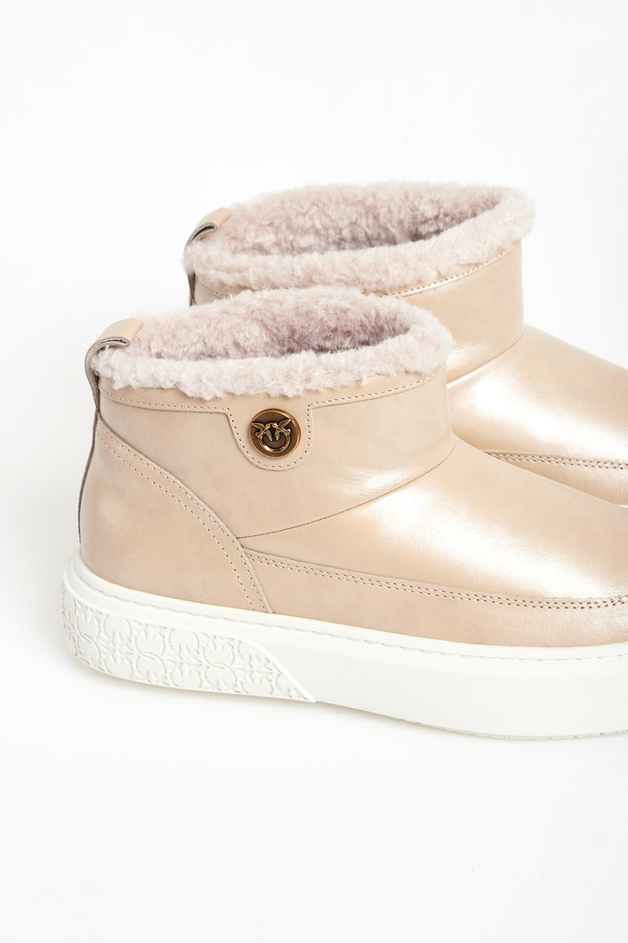 Śniegowce damskie skórzane Yoko 22 PINKO