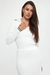 Sweter damski prązowany Linosa PINKO