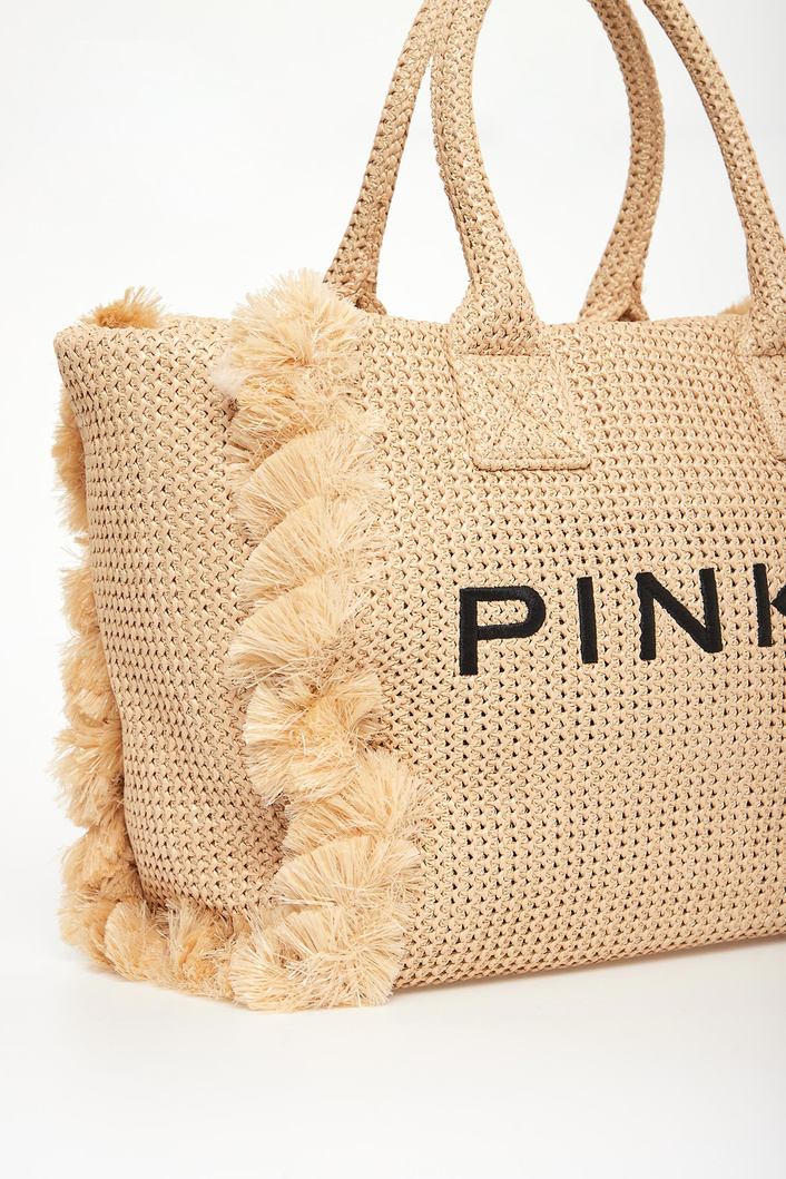 Torebka plażowy shopper z rafii PINKO