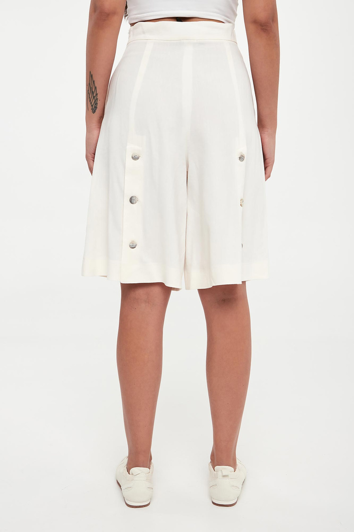 Bermudy damskie lniane Acaici MARELLA MONOCHROME