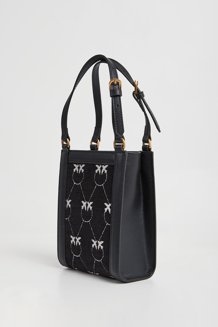 Torebka damska Box Micro Vertical Shopper Jacquard PINKO