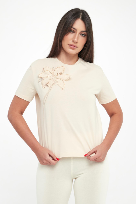 T-shirt damski z haftem TWINSET