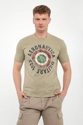  T-shirt męski z grafiką AERONAUTICA MILITARE