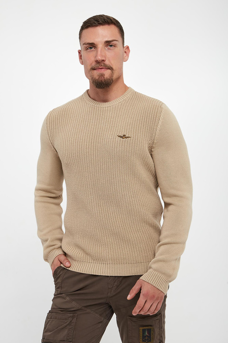 Sweter męski z logo AERONAUTICA MILITARE