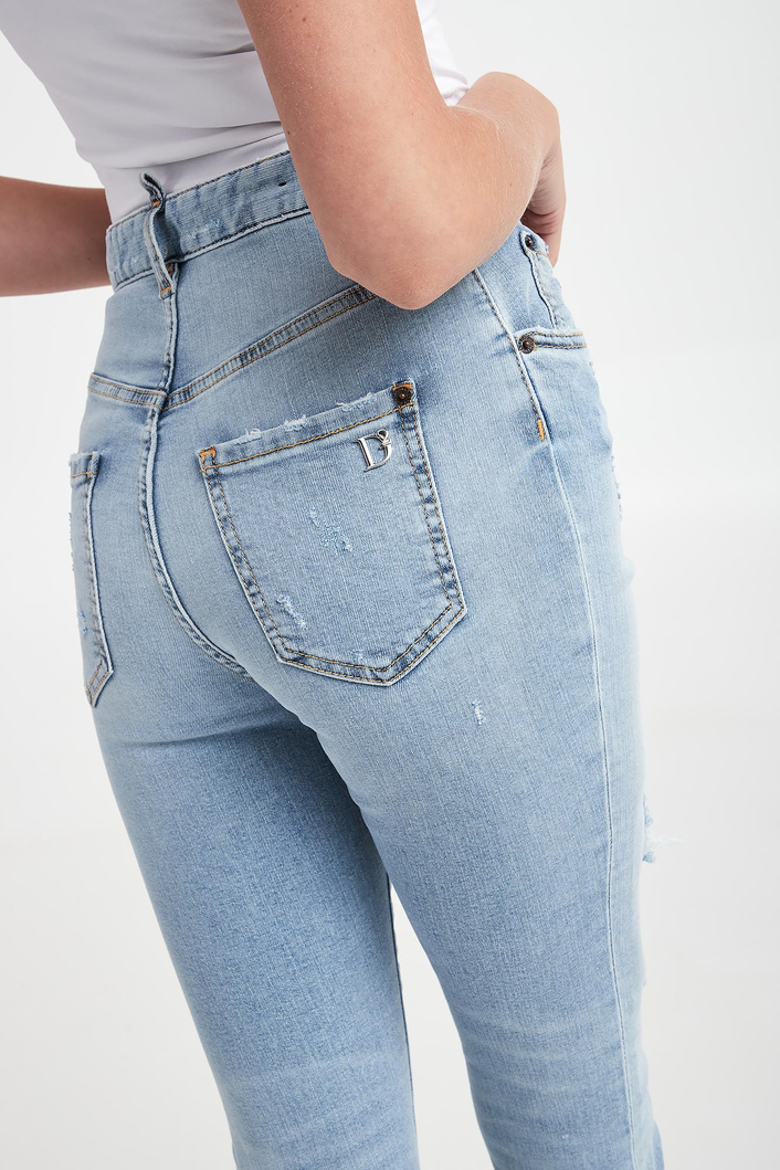 Jeansy damskie High Waist Cropped Twiggy DSQUARED2