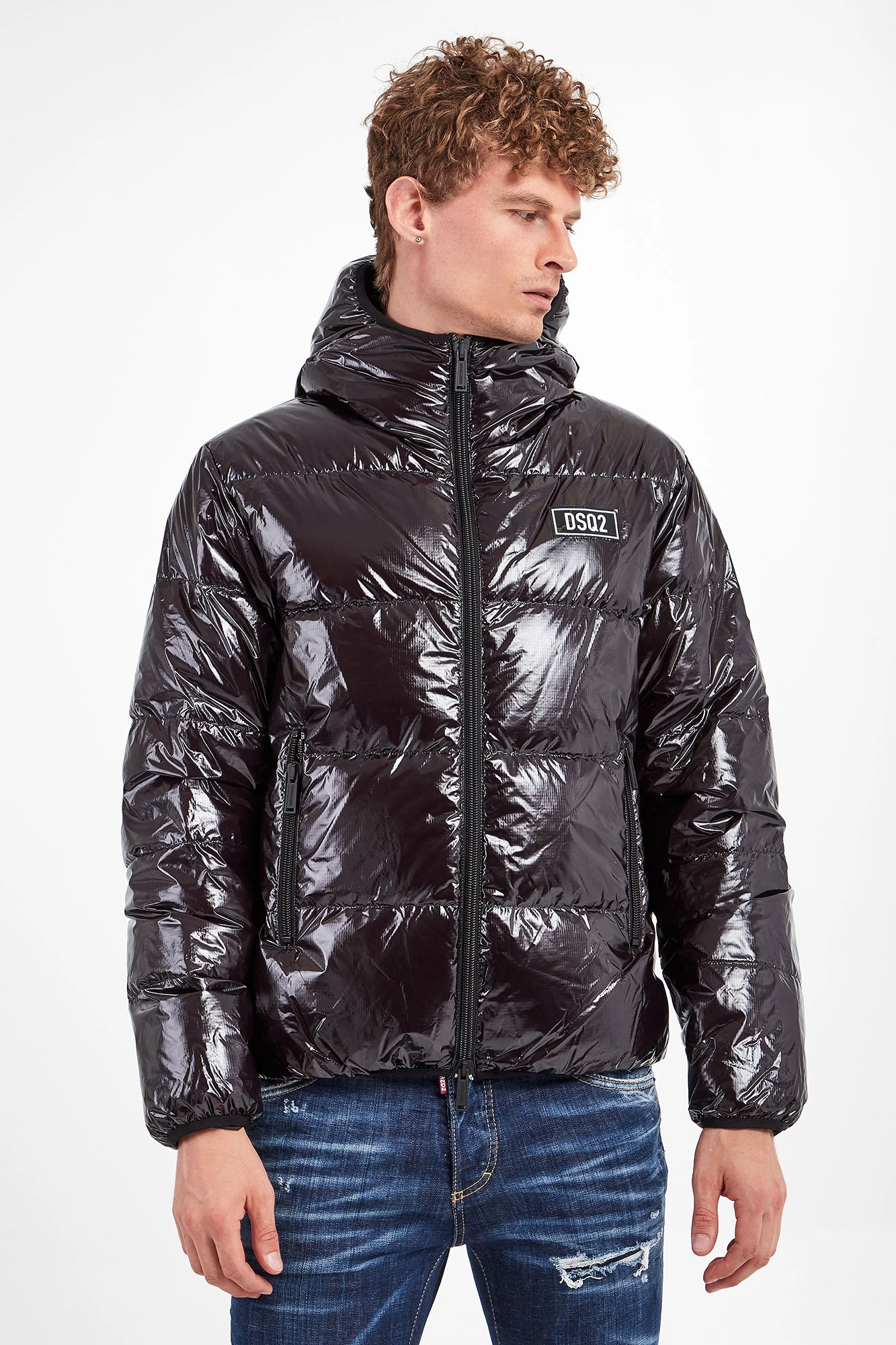 d11k19m21 Kurtka puchowa DSQUARED2 Czarny Relaxed S74AM1322/S54056/900