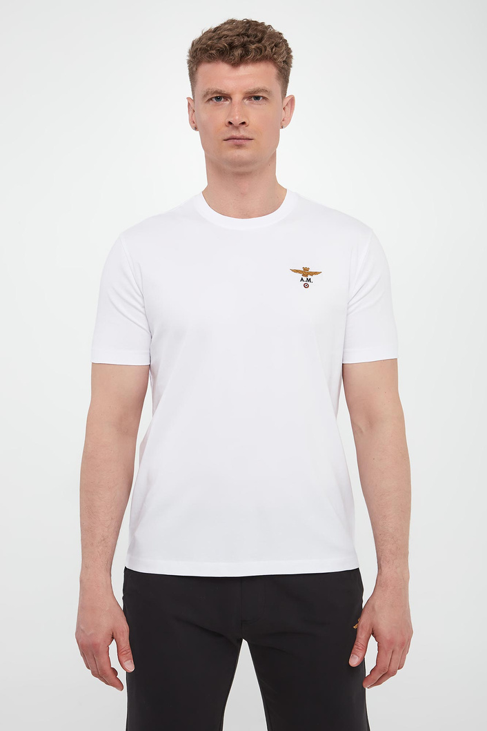 T-shirt męski z logo AERONAUTICA MILITARE
