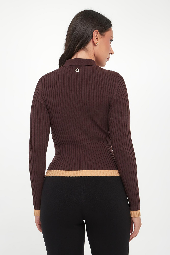 Sweter damski z kołnierzykiem TWINSET ACTITUDE