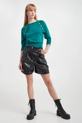 Spodenki damskie z ekoskóry Liquore MARELLA