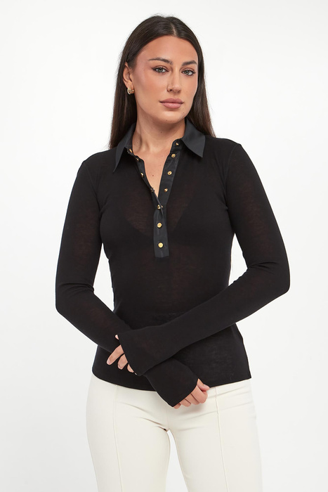 Sweter damski z kołnierzem polo ELISABETTA FRANCHI