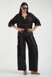 Spodnie damskie lniane ERMANNO SCERVINO LIFE