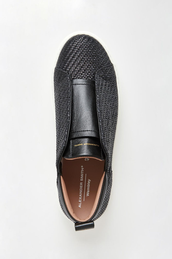 Sneakersy męskie skórzane Wembley Slip-On ALEXANDER SMITH