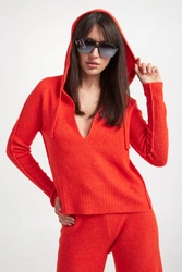 Sweter damski z kapturem PATRIZIA PEPE