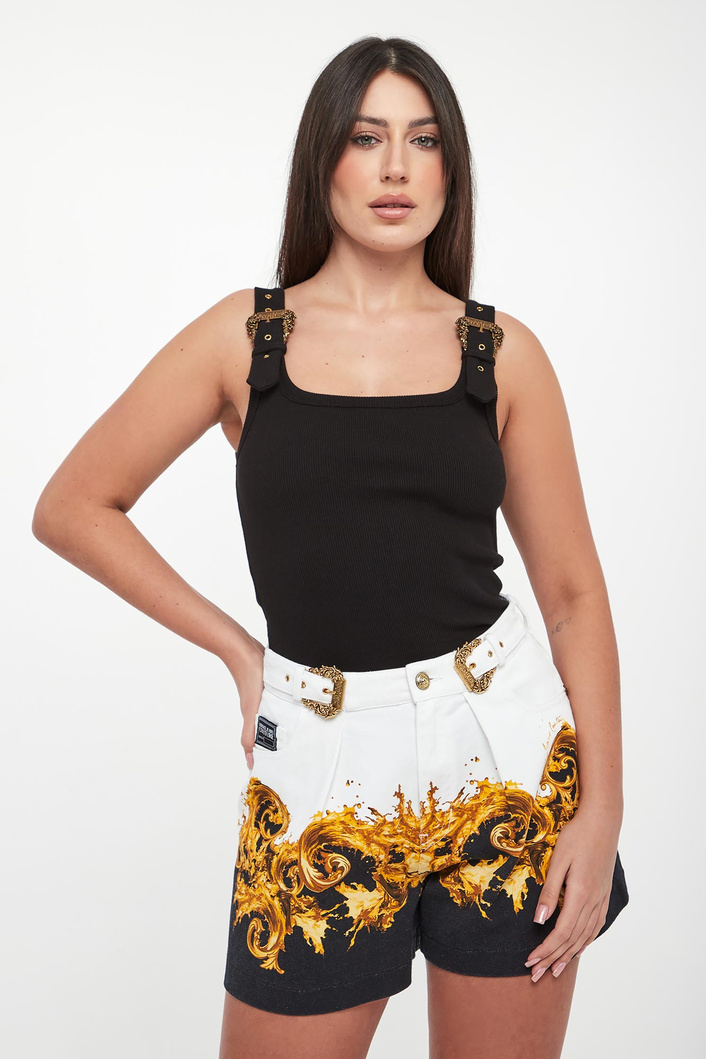 Top damski z klamrami VERSACE JEANS COUTURE