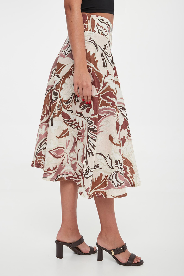 Spódnica lniana ze wzorem MLSOSPITE MARELLA SPORT