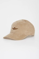 Czapka męska sztruksowa z daszkiem AERONAUTICA MILITARE