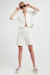 Spodenki damskie lniane Vistola MARELLA MONOCHROME