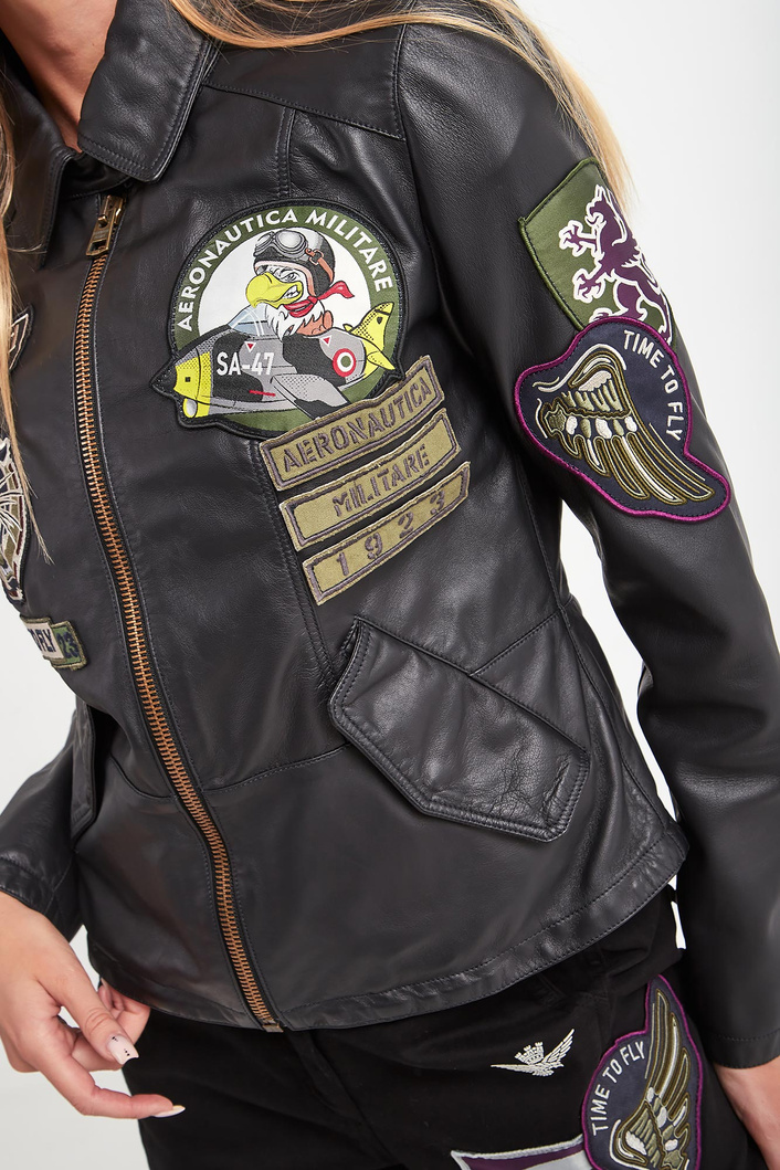 Kurtka damska skórzana AERONAUTICA MILITARE