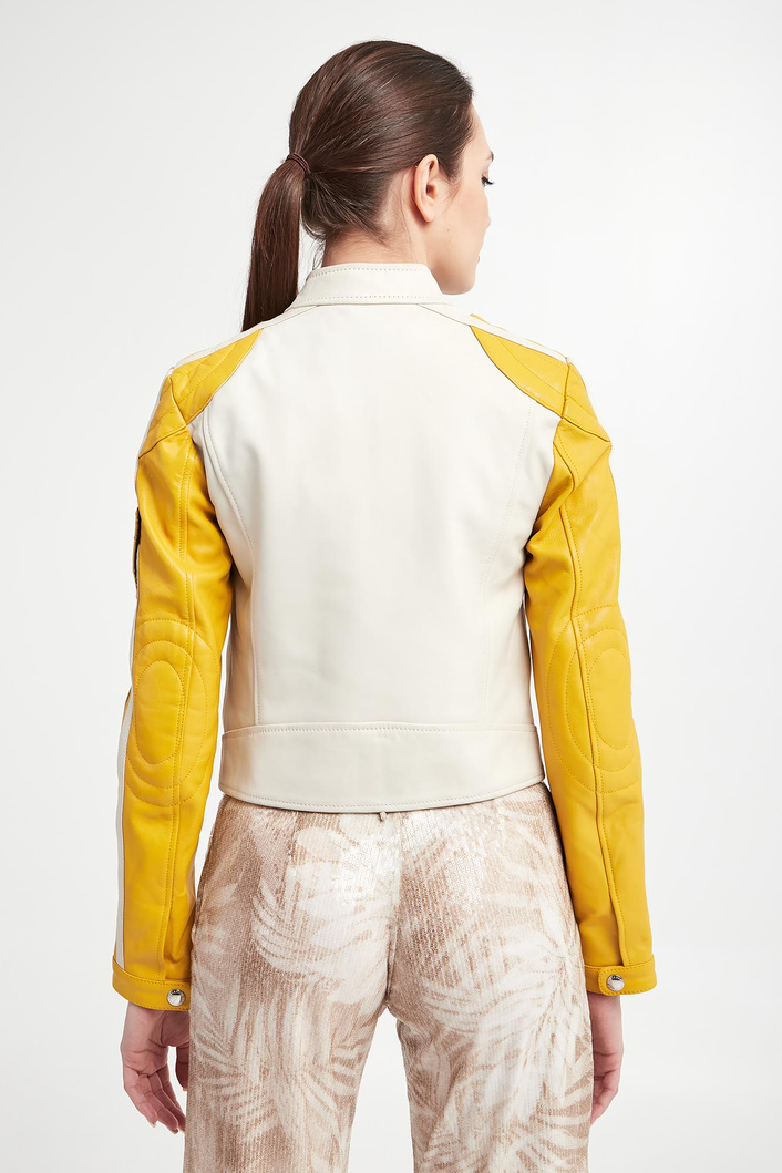 Kurtka damska skórzana w stylu vintage ERMANNO FIRENZE