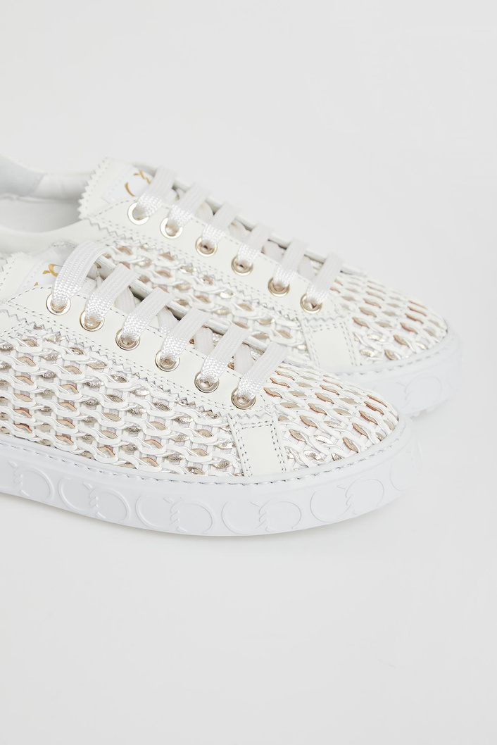 Sneakersy damskie skórzane CESARE CASADEI