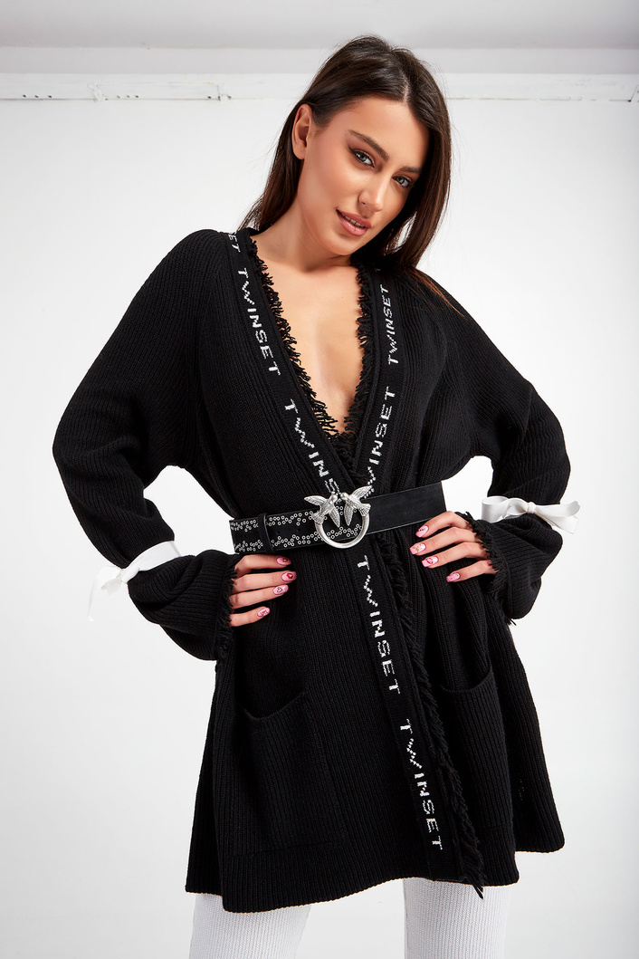 Pasek skórzany Love Eyelets PINKO