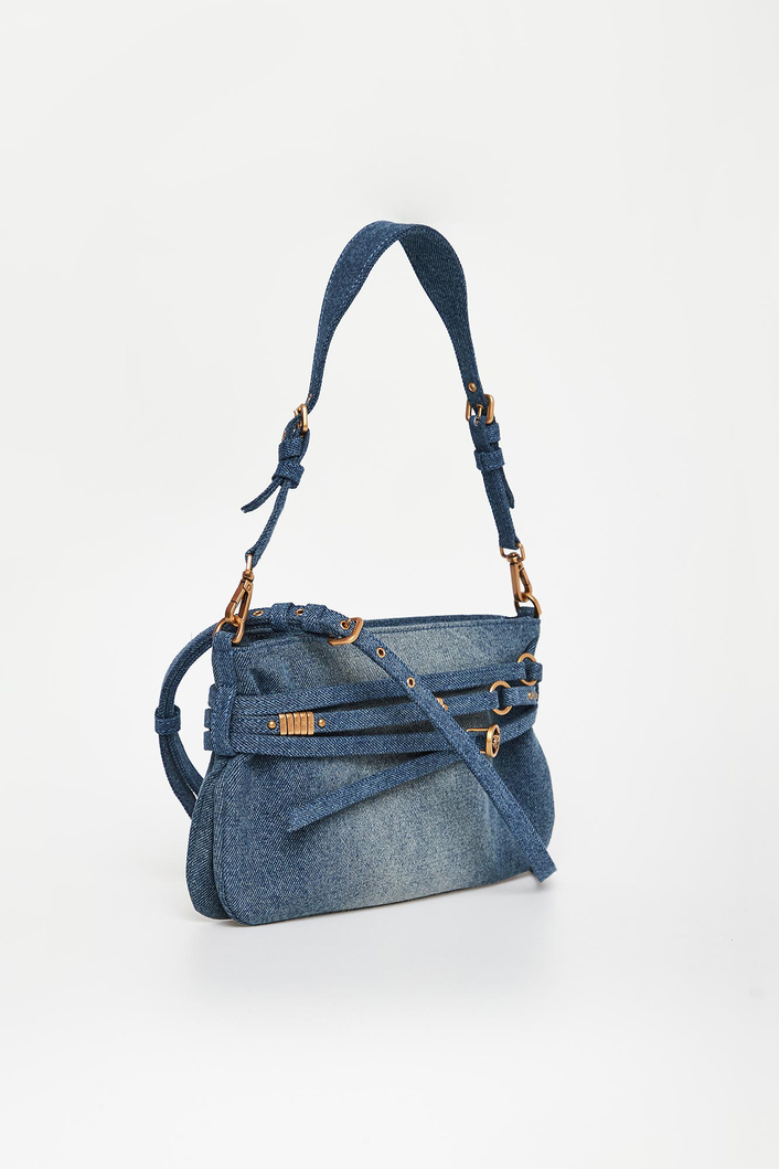 Torebka jeansowa Belt Bag PINKO
