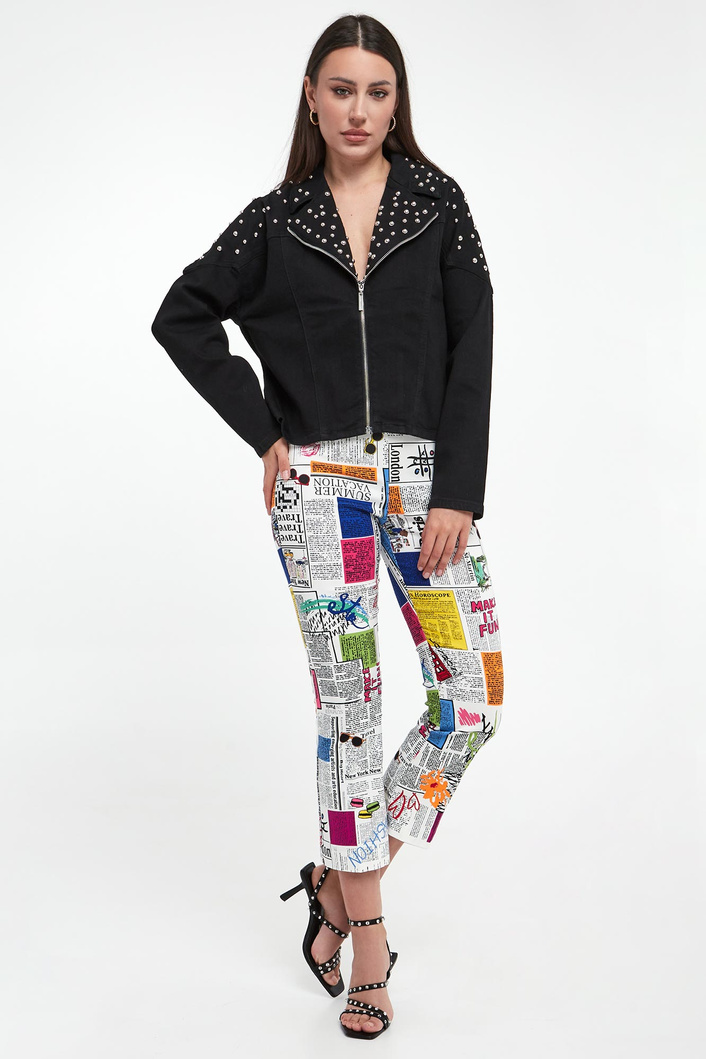 Spodnie damskie we wzór JOSEPH RIBKOFF