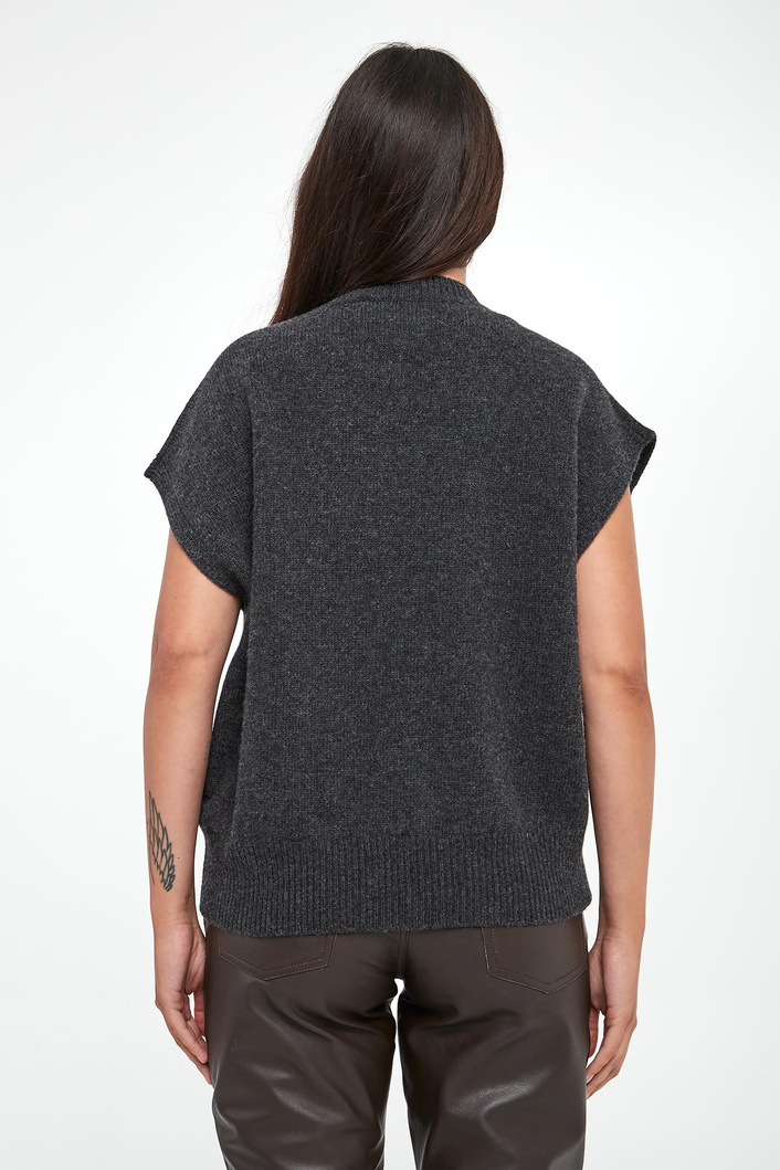 Kamizelka damska z wełny dziewiczej Cardiff MARELLA MONOCHROME