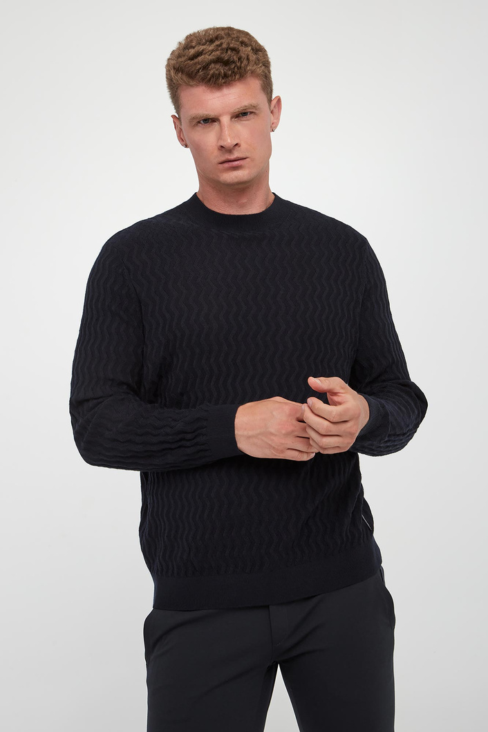 Sweter męski z wełny dziewiczej  ARMANI EXCHANGE