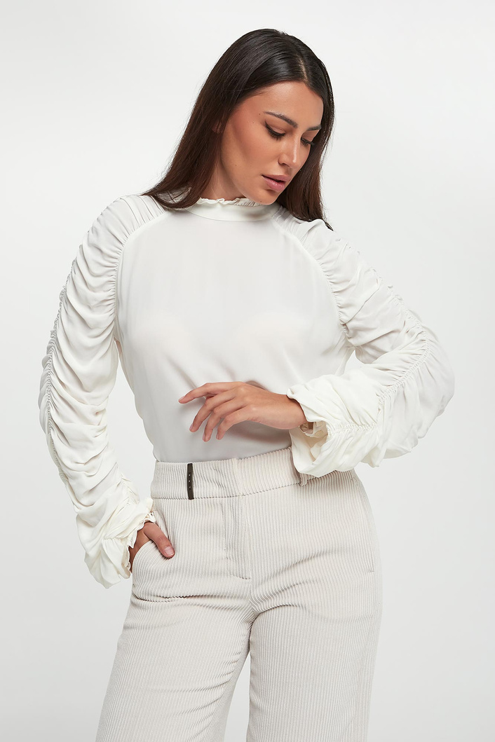 Bluzka damska z wiskozowej krepy TWINSET