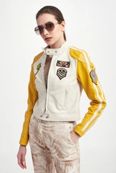 Kurtka damska skórzana w stylu vintage ERMANNO FIRENZE