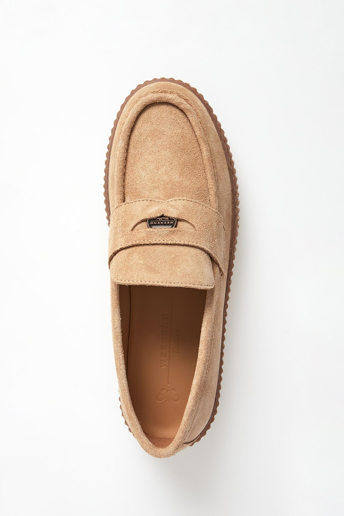 Loafersy damskie skórzane Kapokloafer WEEKEND MAX MARA