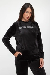 Bluza damska welurowa DKNY