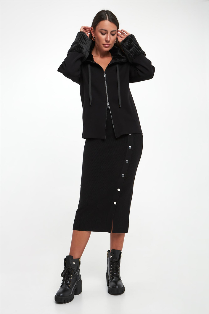 Kurtka damska z futerkiem JOSEPH RIBKOFF