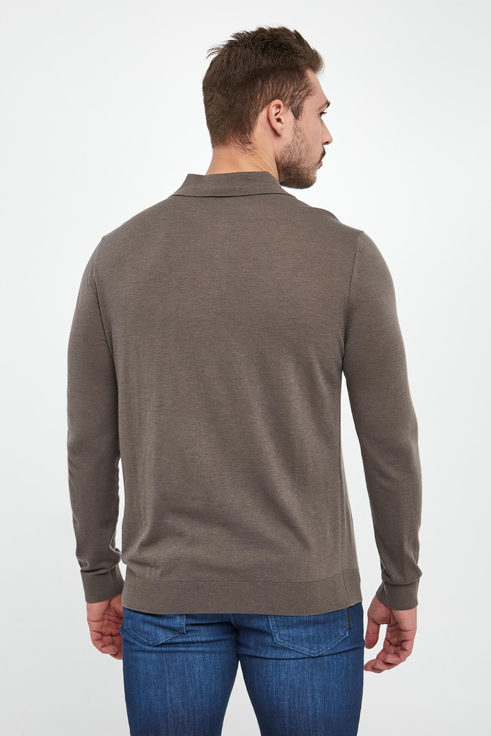 Sweter męski z kołnierzem polo ARMANI EXCHANGE