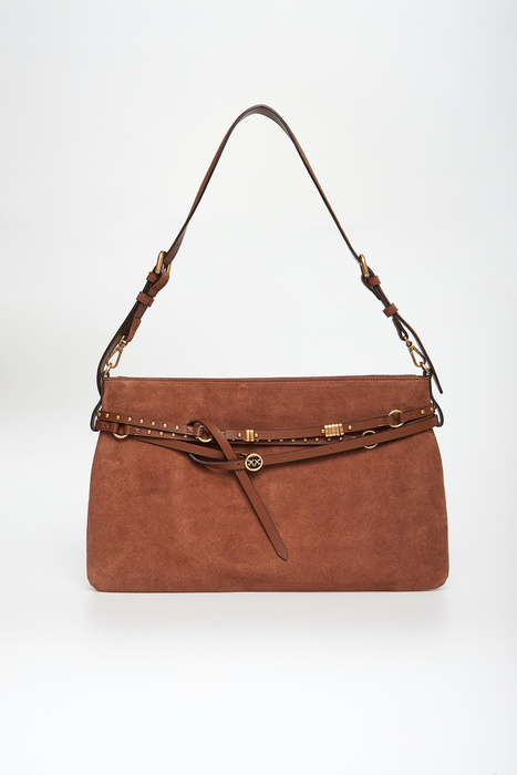 Torebka zamszowa Belt Bag Big PINKO