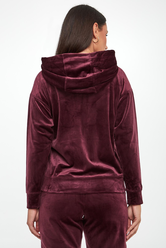 Bluza damska welurowa rozpinana DKNY