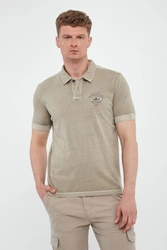 Polo męskie z naszywką AERONAUTICA MILITARE
