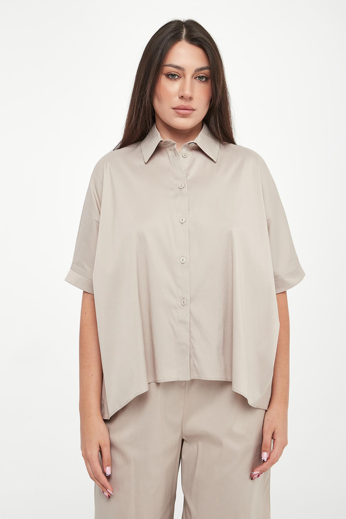 Koszula damska z krótkim rękawem Pittura MAX MARA BEACHWEAR