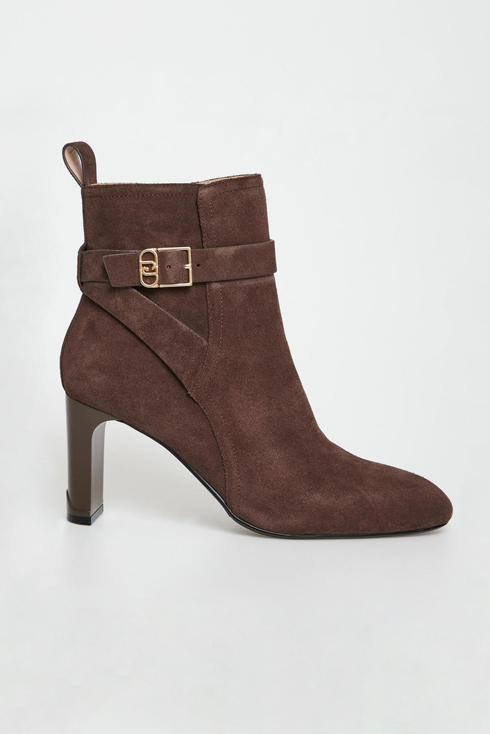 Botki zamszowe na obcasie LIU JO