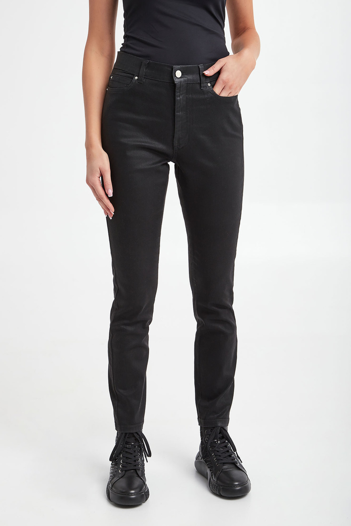 Jeansy damskie woskowane Slogan MARELLA SPORT