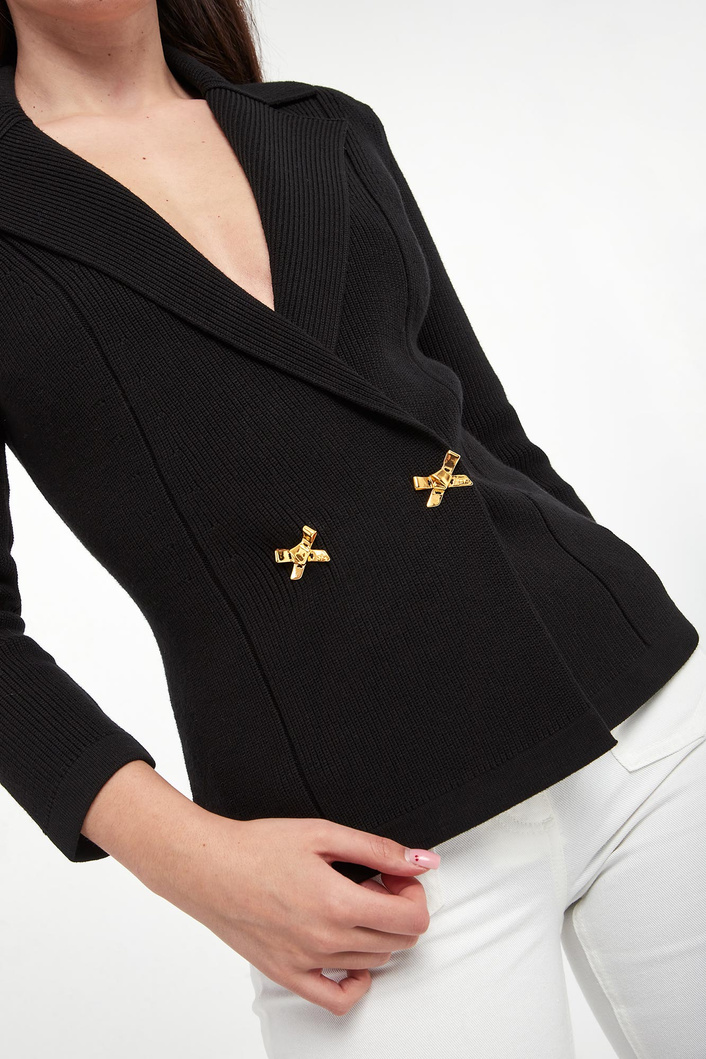 Blezer damski z dzianiny ELISABETTA FRANCHI