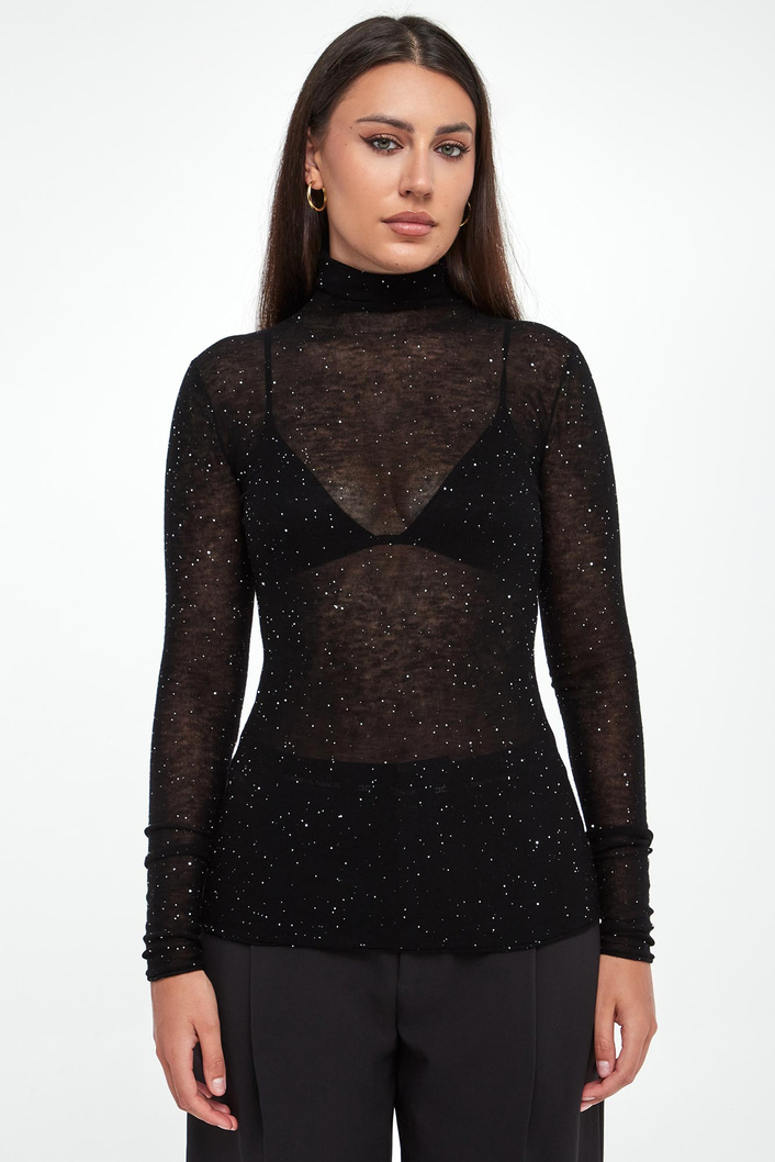 Golf damski wełniany Moss PINKO