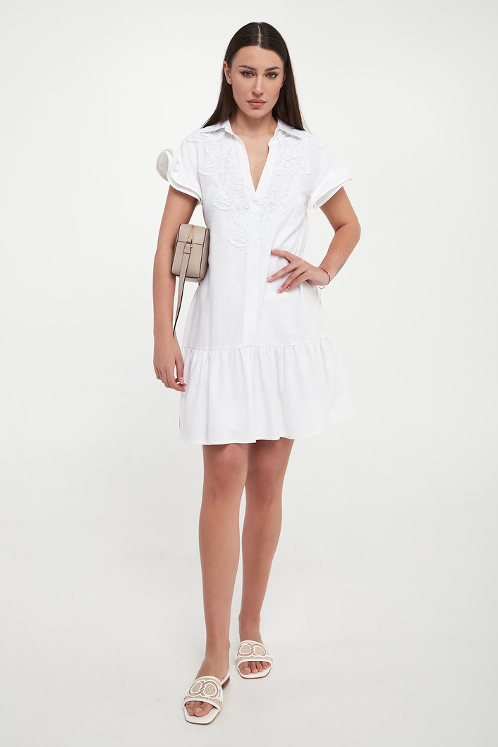 Sukienka lniana mini ERMANNO FIRENZE