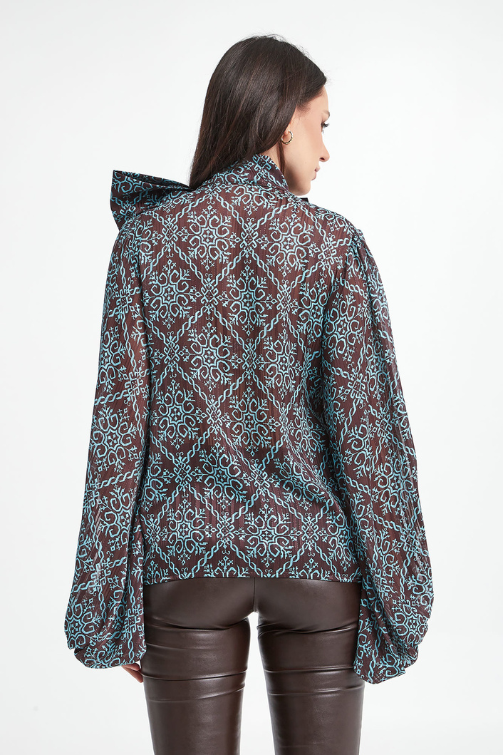 Bluzka damska wiązana przy szyi BABYLON