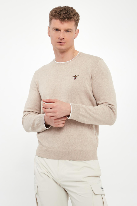 Sweter męski z logo AERONAUTICA MILITARE