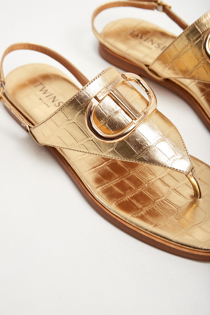 Sandały damskie skórzane TWINSET