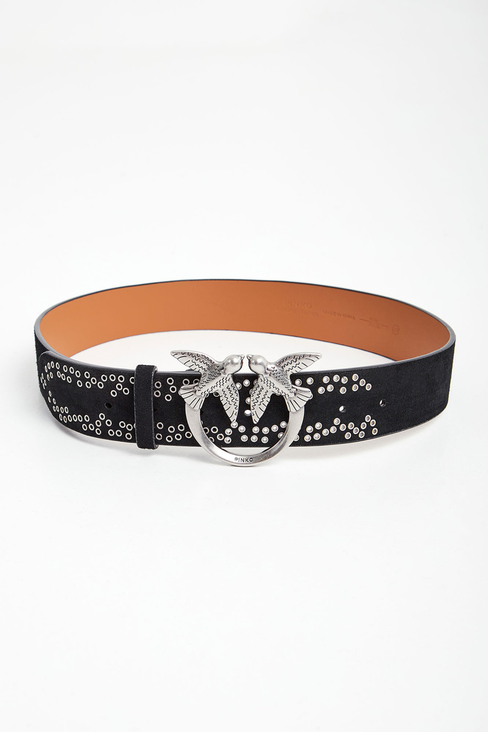 Pasek skórzany Love Eyelets PINKO